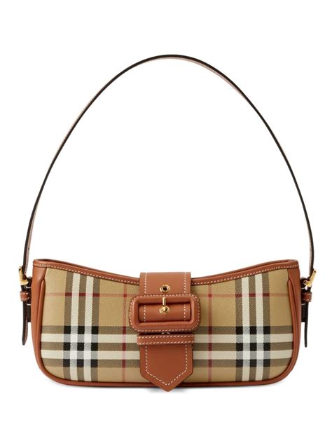 burberry vintage shoulder bag buckle|Burberry sling check bag.